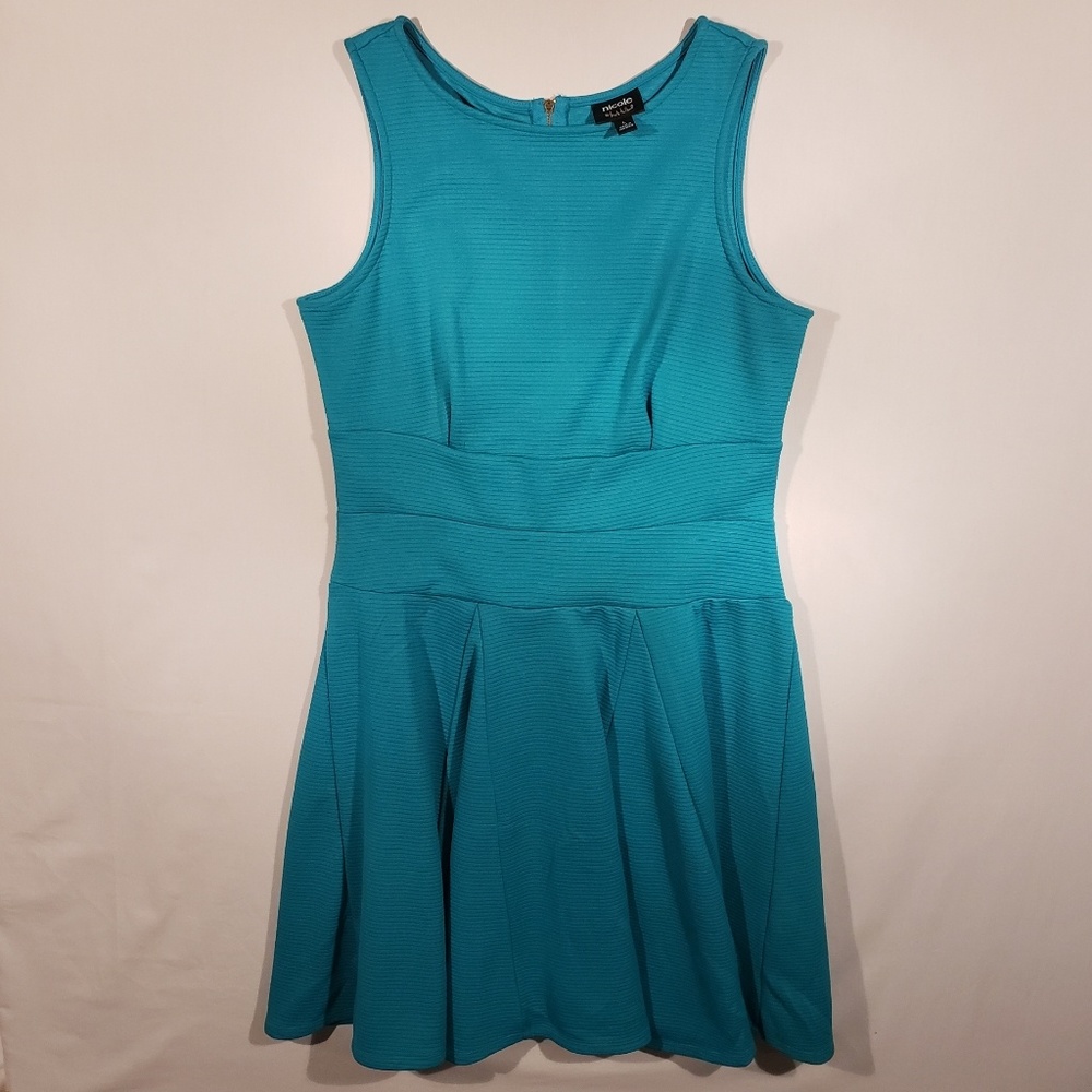 🌹Nicole by nicole Miller teal dress size large